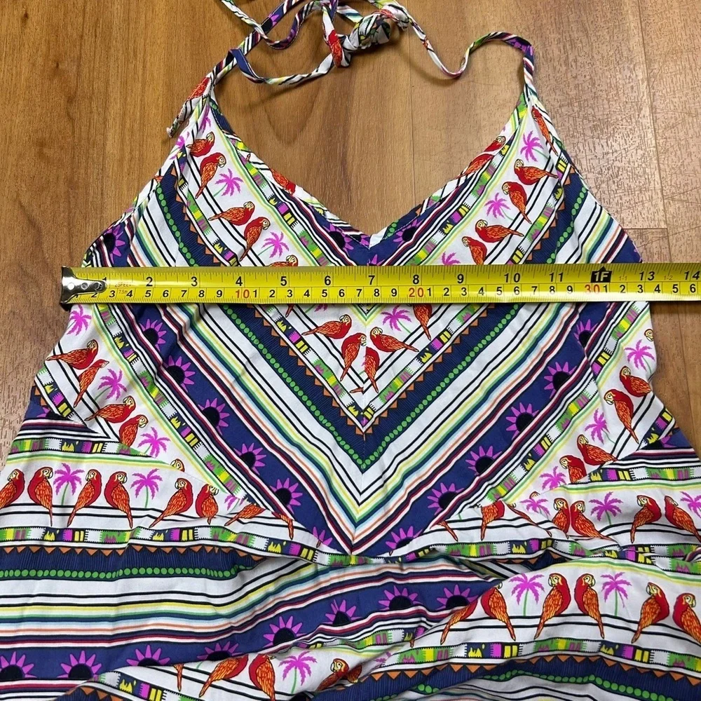 Mara Hoffman Swim Boho Tropical Maxi Dress S Parrot Print Resort Cover‎ Up